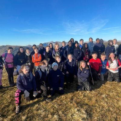 Groups C, D and E took different routes to climb Moet Hydd yesterday, but met at the summit to take in the amazing views.